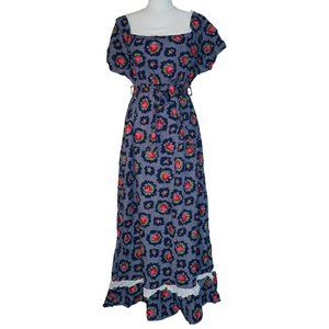 Vintage Late 1960s/Early 1970s Peasant Dress w Tie Included